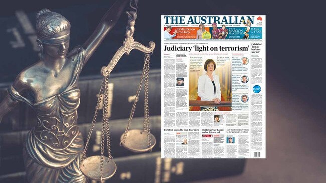 The front page of The Australian reporting the comments of three government ministers.