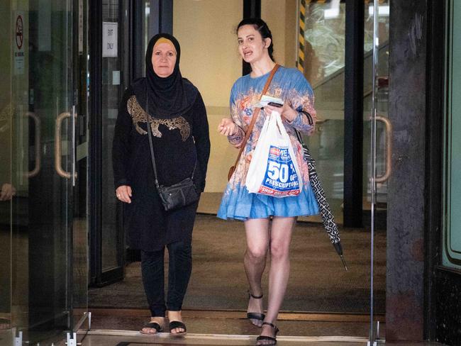 Chantelle Carrington (right) is accused of stealing from a designer store at Sydney Airport. Picture: Tom Parrish