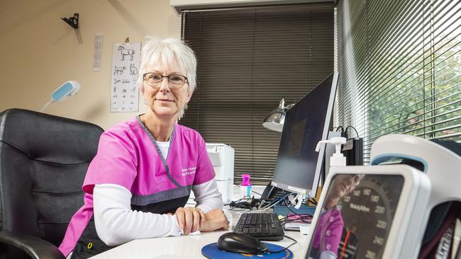 Nurse practitioners are being sidelined from the Covid-19 vaccine rollout. Nurse practitioner and part-owner of Cygnet Family Practice, Kerrie Duggan. Picture: Richard Jupe