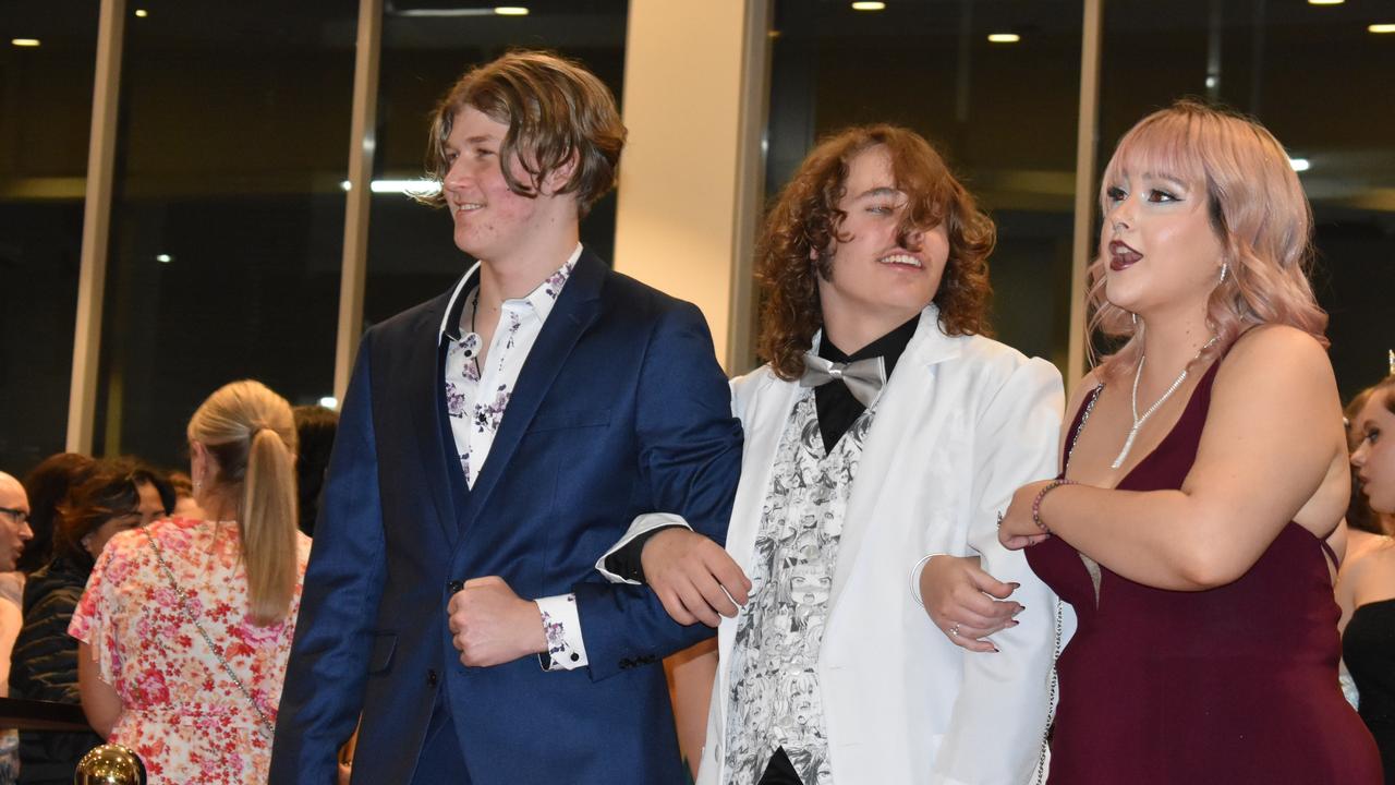 Maroochydore State High seniors walk into their 2022 formal.