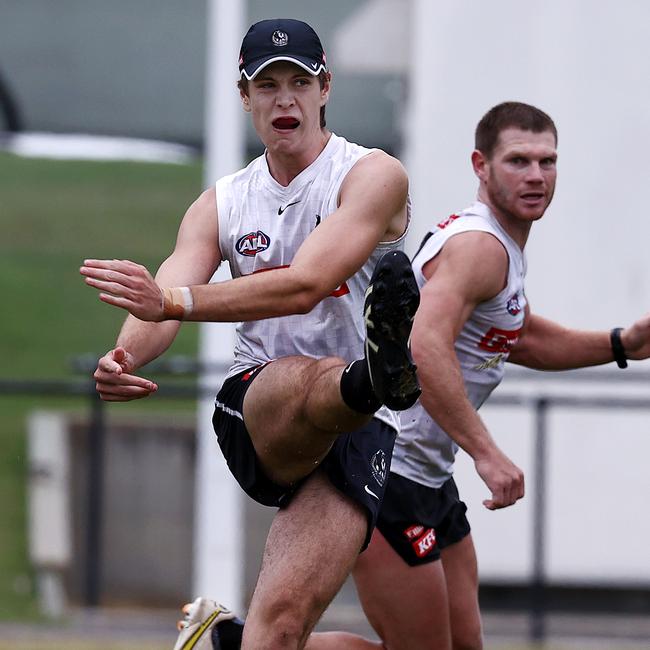 Rookie Oscar Steene could be thrust into the ruck. Picture: Michael Klein
