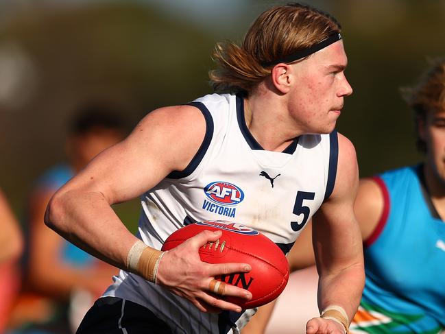 Whether West Coast keep their number one pick to take Harley Reid shapes as the biggest question of the trade and draft period. Picture: Graham Denholm/AFL Photos via Getty Images