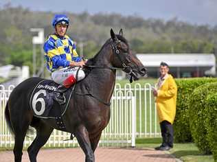 Jockey Michael Cahill returns to the Ipswich enclosure after riding Kalik to victory at the Ipswich track. Picture: Cordell Richardson