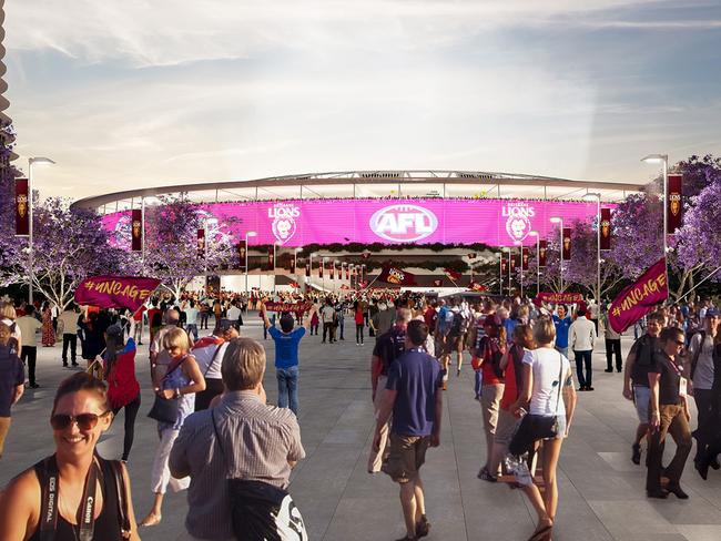 Supplied artist impression of the proposed Gabba redevelopment if Brisbane won the rights to the 2032 Olympic Games