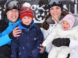 FRENCH ALPS, FRANCE - MARCH 3: (NEWS EDITORIAL USE ONLY. NO COMMERCIAL USE. NO MERCHANDISING) (Alternate crop of #514133584) Catherine, Duchess of Cambridge and Prince William, Duke of Cambridge, with their children, Princess Charlotte and Prince George, enjoy a short private skiing break on March 3, 2016 in the French Alps, France. (Photo by John Stillwell - WPA Pool/Getty Images) (TERMS OF RELEASE - News editorial use only - it being acknowledged that news editorial use includes newspapers, newspaper supplements, editorial websites, books, broadcast news media and magazines, but not (by way of example) calendars or posters.)