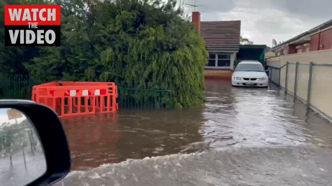 Flooded roads in West Lakes