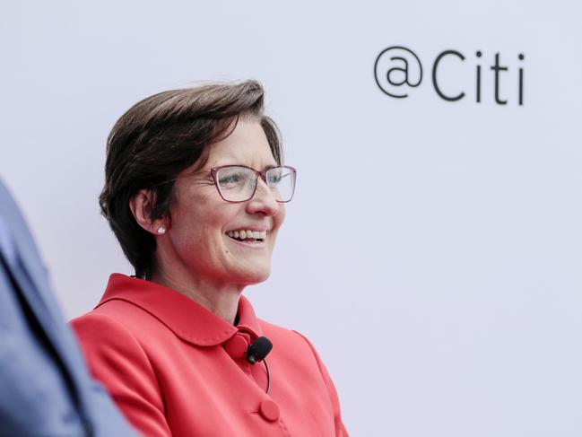 Jane Fraser, chief executive officer for Latin American at Citigroup Inc., smiles during the Milken Institute Global Conference in Beverly Hills, California, U.S., on Monday, April 29, 2019. The conference brings together leaders in business, government, technology, philanthropy, academia, and the media to discuss actionable and collaborative solutions to some of the most important questions of our time. Photographer: Kyle Grillot/Bloomberg