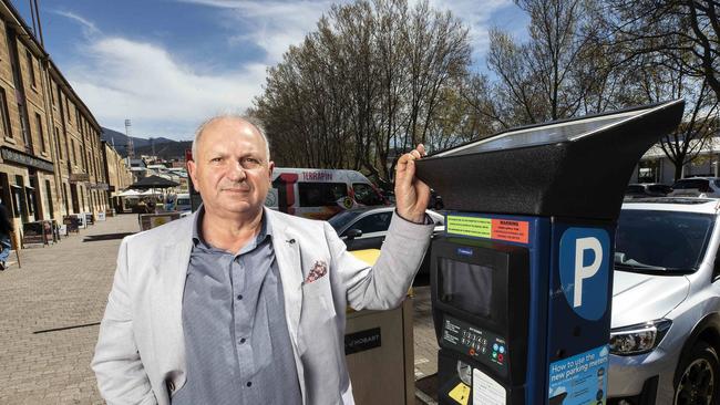 City of Hobart Councillor Marti Zucco says the parking meters in Salamanca and Hobart need to be reevaluated. Picture: Chris Kidd