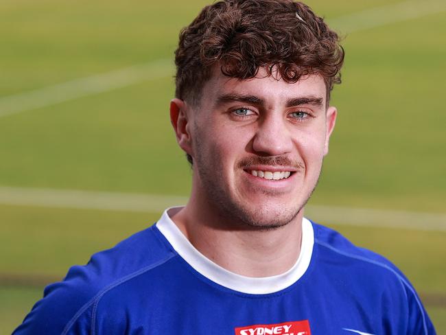 Daily Telegraph. 11, February, 2022.Bulldogs SG Ball captain - and former schoolboys gun - Joseph O'Neill. O'Neill, at Bulldogs Rugby League Club, Belmore, today. Picture: Justin Lloyd.