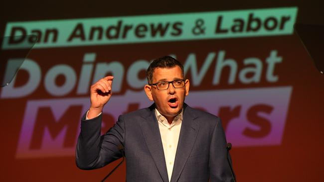 Premier Daniel Andrews announced his campaign promises on Sunday. Picture Rebecca Michael