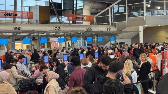 Banks, media, and airlines around the world were facing a major information technology outage that saw flights grounded and huge delays at airport. Picture: X