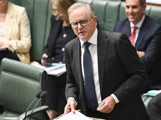 Prime Minister Anthony Albanese said his government was taking action because “enough is enough”. Picture: NewsWire / Martin Ollman