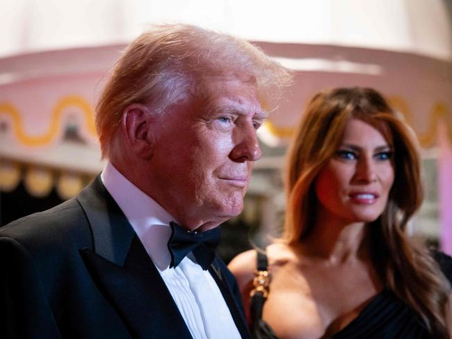 U.S. President-elect Donald Trump and his wife Melania Trump arrive on New Year's Eve at his Mar-A-Lago Club. Picture: Getty