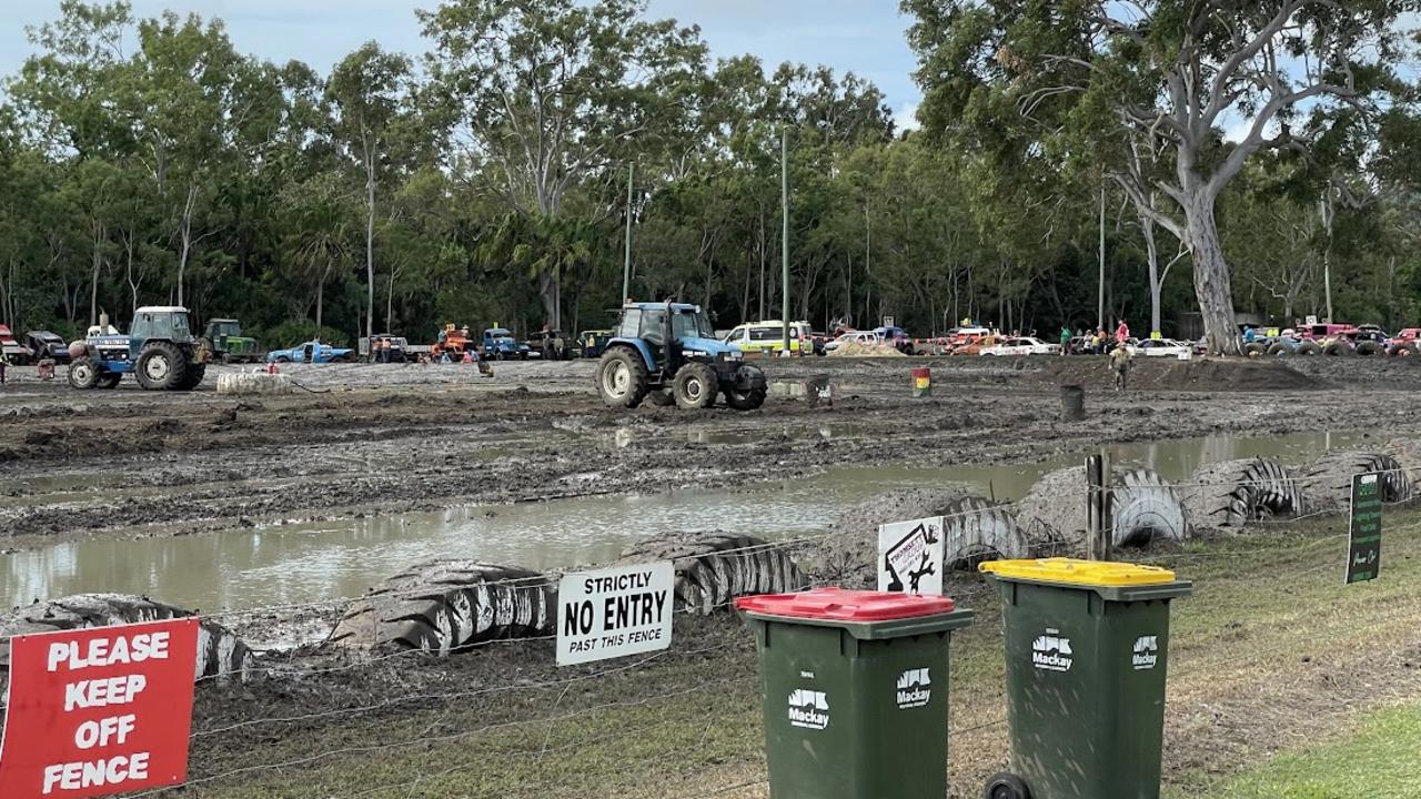 A man in his 20s has been seriously injured at the Sarina Mud Trials.