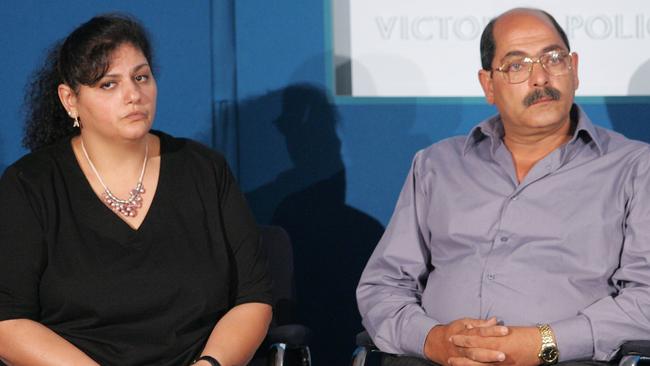 Susan and Seif, relatives of Elia Abdelmessih, at a media conference about his murder.