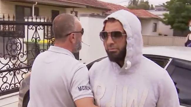 Omar Elomar, after being released from Bankstown Hospital in January. Picture: 9 News