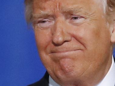 President Donald Trump gives thumbs up at the American Center for Mobility, Wednesday, March 15, 2017, in Ypsilanti Township, Mich. (AP Photo/Paul Sancya)