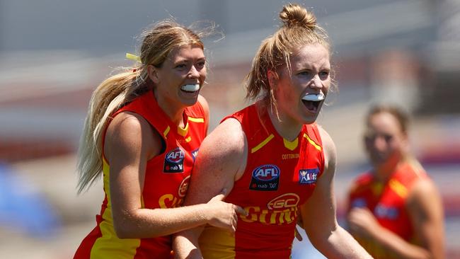 The Suns are on the board. (Photo by Michael Willson/AFL Photos via Getty Images)