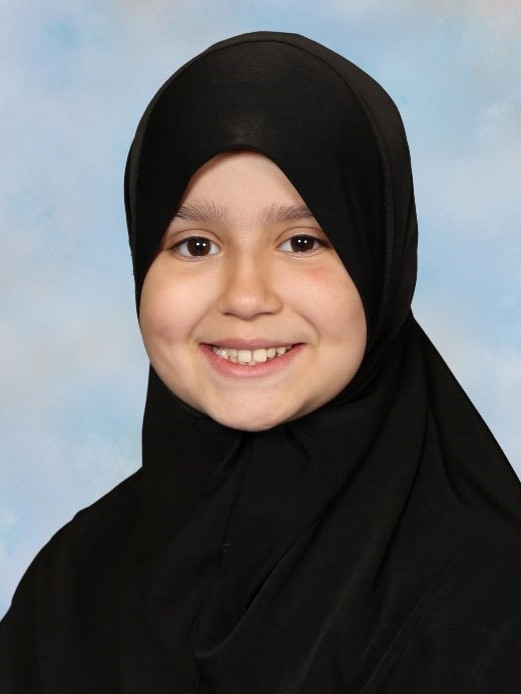 Sara’s family forced her to wear a hijab to hide her injuries. Picture: Surrey Police