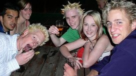 A few spiky-haired friends catch up at the Wheelers Hill Hotel. Picture: MaxMoose.com.au