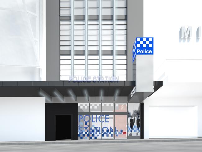 Plans for a new Victoria Police station at 202 Bourke St, Melbourne, to replace the Flinders Lane station will be unveiled. Picture: Victoria Police