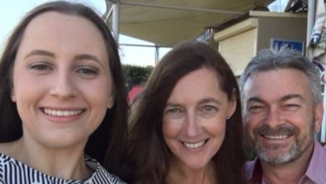 Daughter Sarah, Karen Ristevski and husband Borce.