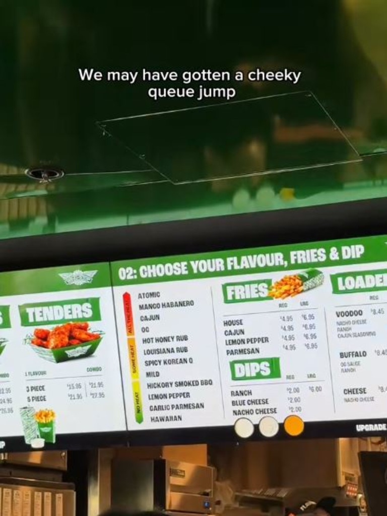 A picture of the menu. Picture: TikTok/@foodfortwo
