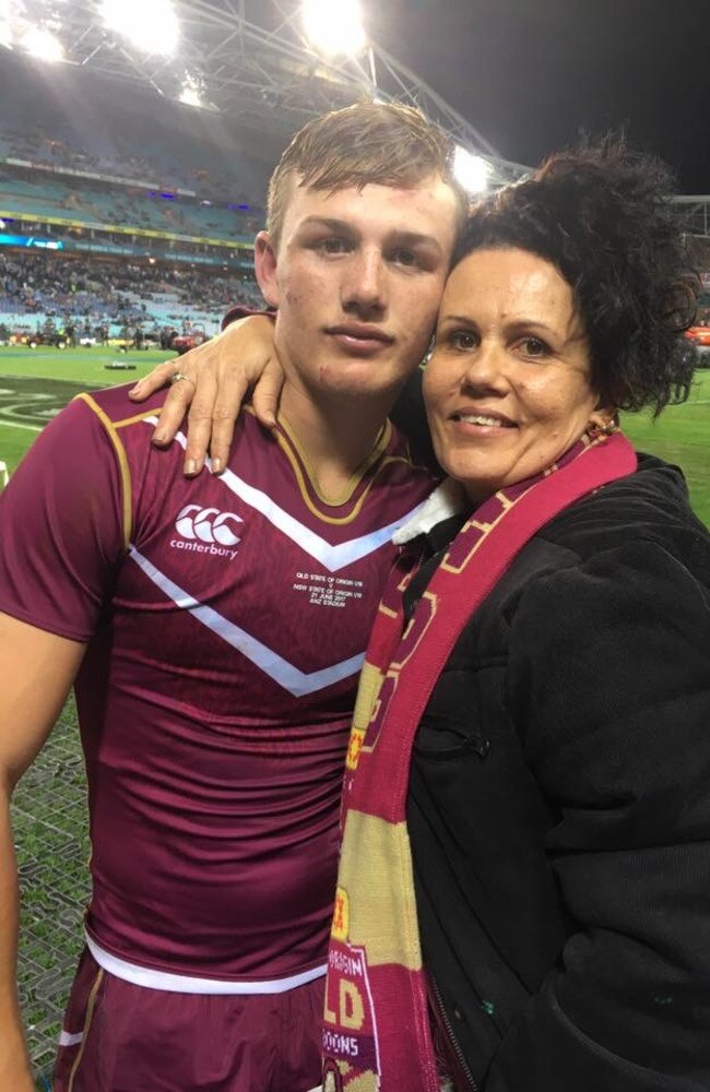 J'maine Hopgood with his mother Anita.