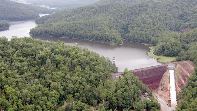 Clarrie Hall Dam at capacity.