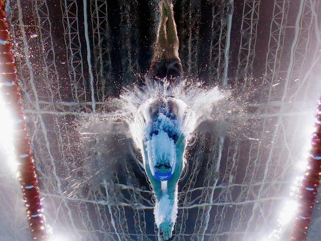 Larissa Oliveira of Brazil swims the women’s 200m freestyle heats during the Maria Lenk Trophy competition at the Aquece Rio Test Event for the Rio 2016 Olympics at the Olympic Park on April 17.