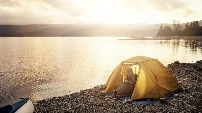 Prime waterfront camping sites in Tasmania. Picture: ISTOCK