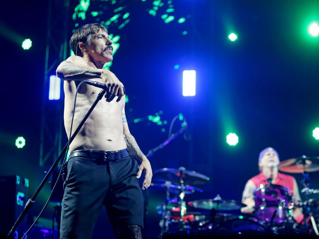 Red Hot Chili Peppers kick off their Australian tour at Hobart's Derwent Entertainment Centre. Picture: PATRICK GEE