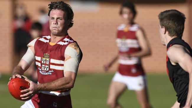 SA under-18 talent manager Tony Bamford said Pedlar makes teammates walk taller and feel safer with his attack on the footy and physical presence. Picture: Naomi Jellicoe.