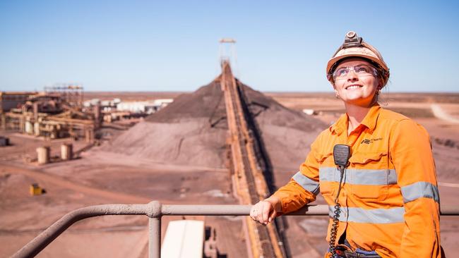 An Oz Minerals staff member at the Prominent Hill Mine in South Australia. Picture: Supplied.