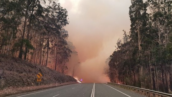 Fires just north of Mogo in December 31 2019. Picture by Jenny Bamman