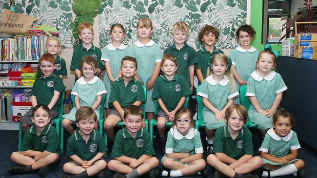 Our Lady Star of the Sea Prep R Back row: Noah Rundell, Rafael Bampfield, Lottie Pemberton, Imogen Mullen, Teddy Stevens, Leonardo Coffetti, Sunny Rollins. Middle row: Rory Beshara, Ella McQuitty, Arlo Osment, Bodhi Reynolds, Poppy Carter, Evie Lester. Front row: Edward Reynolds, Sidney Bruce, Edward Dalton, Layla Allbutt, Noah McCluskey, Cleo Bapaume.