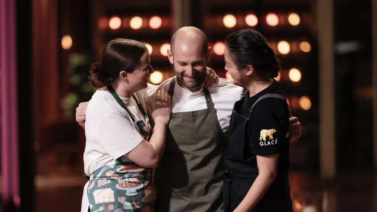 His winning desserts, fig leaf ice cream with lemon myrtle and a whiskey-soaked chocolate cake tribute to the gold rush, secured Demetrios the $100,000 prize. Photo: Endemol Shine Australia/Network 10