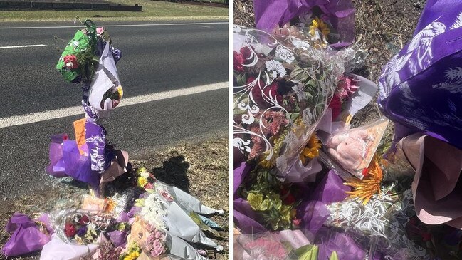 The crash site where three women were killed in Maryborough has a growing floral tribute.