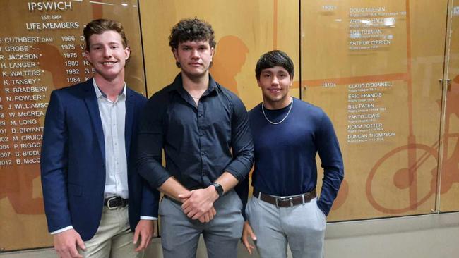 Jets Colts award winners (from left) Mitch Harsant (Best and Fairest), Tate Rhea (Jaydon Adams Memorial Foundation Rookie of the Year) and Riley Morris (Players' Player). Picture: David Lems