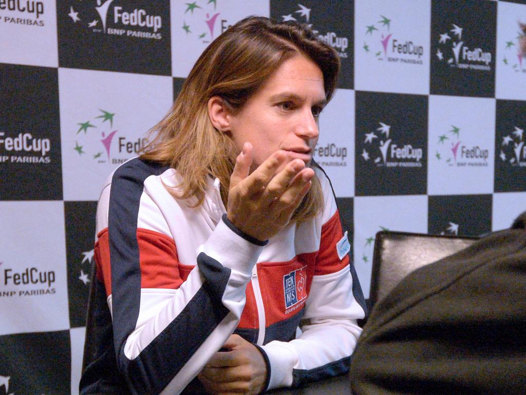 Amelie Mauresmo. / AFP PHOTO / PATRICK HERTZOG