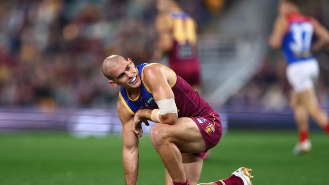 Brandon Starcevich is set to return for the Brisbane Lions this weekend. Picture: Chris Hyde/AFL Photos/via Getty Images