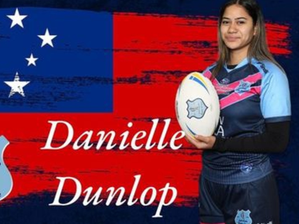 Danielle Dunlop of the Samoa U18s at the Harmony Cup. Picture: Contributed