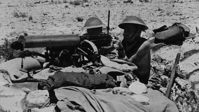 Fighting the Germans: Australian soldiers at El Alamein in 1942.