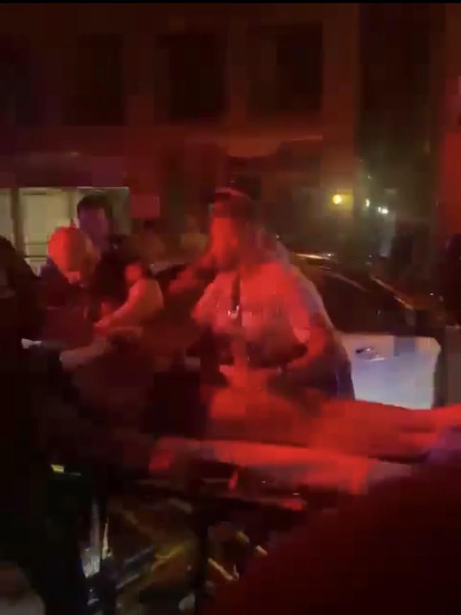 Stills from a video in the aftermath of the shooting.