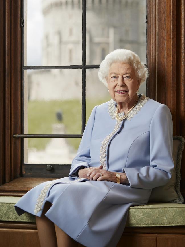 The Queen’s Platinum Jubilee portrait. She died only months after celebrating 70 years on the throne. Picture: Royal Household/Ranald Mackechnie via Getty Images.