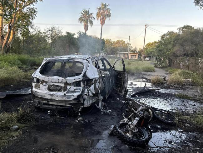 Victim assaulted, car torched after thieves target multiple homes