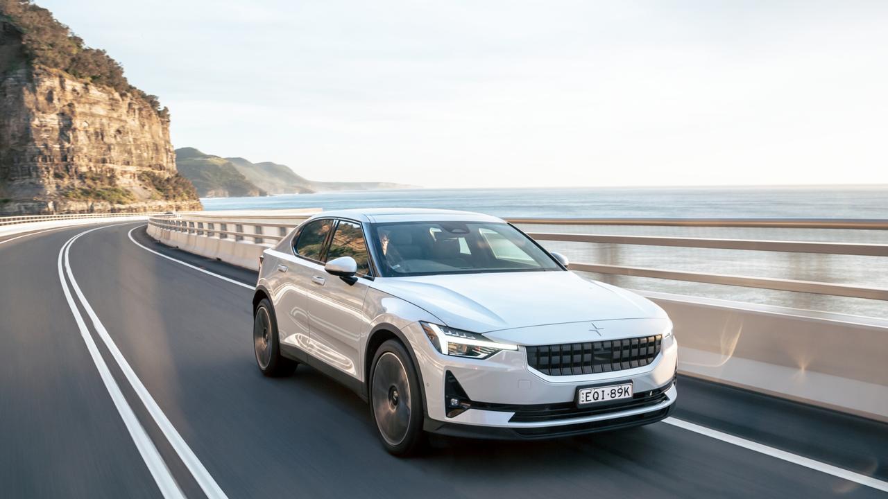 The Polestar 2 shows its sporting side with a change of driving mode.