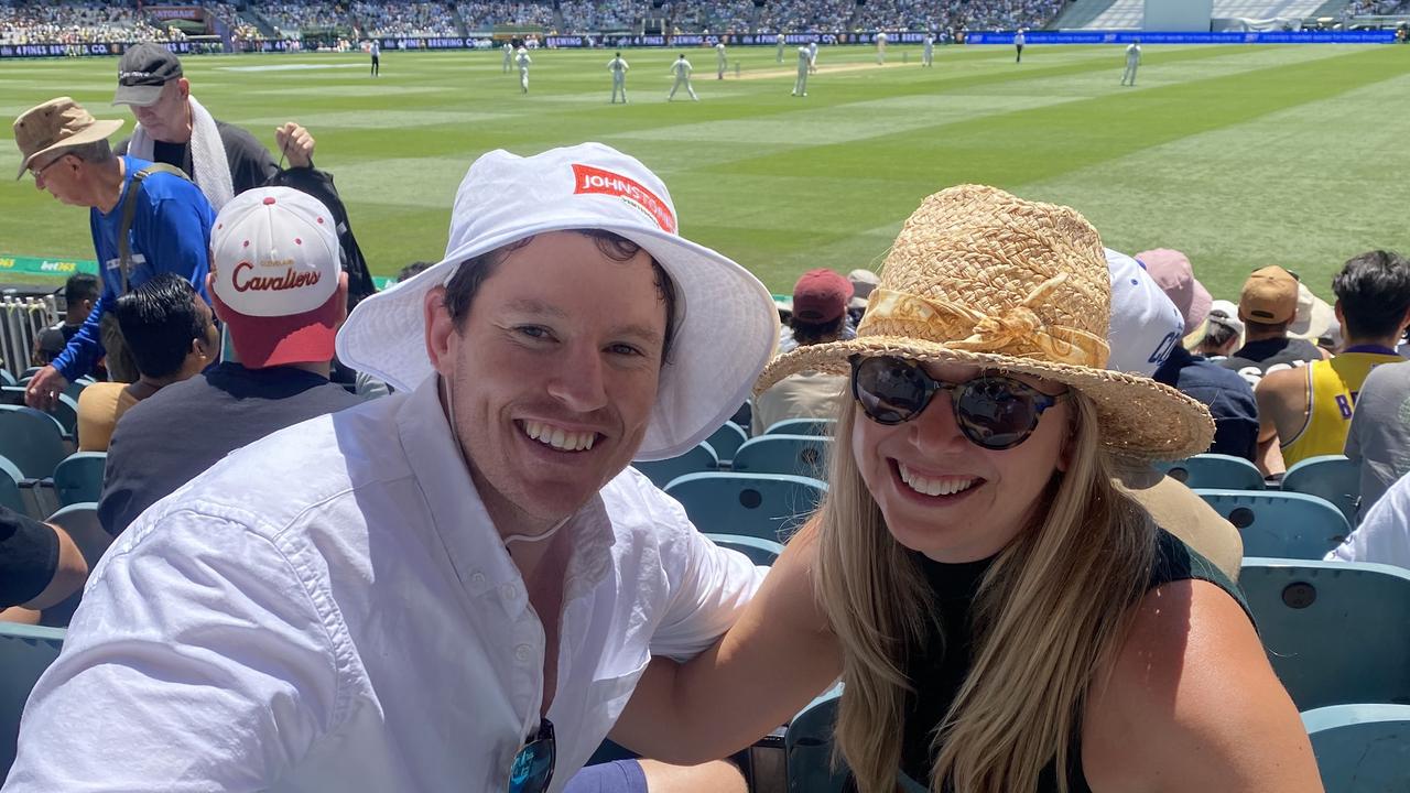 Bruce Williamson and his fiancee Ally Coll. Photo: Fox Sports