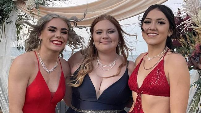 Students from Hervey Bay State High School at the 2021 formal.