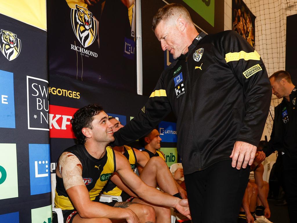 It became apparent to Hardwick that the Tigers weren’t in position to contend this season. (Photo by Michael Willson/AFL Photos via Getty Images)